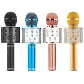 Karaoke Mikrofon Kablosuz Bluetooth Şarjlı Eğlenceli Çocuk Müzik thumbnail 5