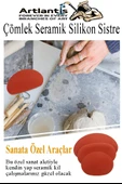 Çömlek Seramik Silikon Sistre Böbrek Fil Kulağı 3 lü 1 Paket Kil Heykel Kauçuk Kaburga Heykeltraş Küçük Orta Büyük - 4