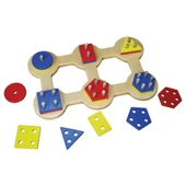 Altılı Geometrik Sök Tak - Çocuklar İçin Eğitici Geometrik Sök Tak Oyunu - 1