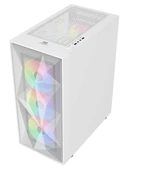 PowerBoost PB-P3509BW USB 3.0, ATX Mesh, ARGB Fan, Beyaz Kasa  (PSU yok) - 3