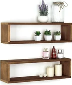 KUZELA  Ahşap Ikili Duvar Raf. - 1