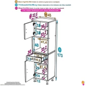Modilayn ARDA Banyo Dolabı 45x173x32,5cm 1 çekmece 2 kapak ve 6 raflı İhtiyaca uygun kolay kurulum - 4
