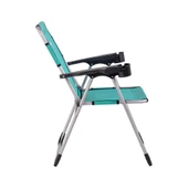 Katlanabilir Piknik ve Kamp Sandalyesi - Bardaklıklı - Rock - Deniz Mavi (A-05)- 140KG Taşıma - 3