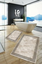 BORDÜR NAKIŞ DESEN BANYO PASPAS 2 Lİ - 1