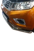 Nissan Navara Ön Krom Koruma Bıyık Paslanmaz Çelik - 3