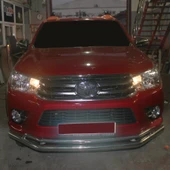 Toyota Hilux Ön Krom Koruma Bıyık Paslanmaz Çelik - 2