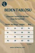Oversize Yarım Pat Bambu Kısa kol Gömlek - Beyaz - 4
