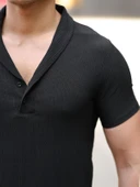 Smokin Yaka Gömlek - Siyah thumbnail 2