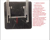 Mutfak Kare Siyah Masa Sadeceonda - 70 cm thumbnail 4