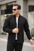 Tek Cepli Oversize Gabardin Kumaş Erkek Gömlek - Siyah thumbnail 1