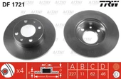 TRW-DF4234 FREN DİSKİ MASTER II  98-10 / MOVANO 98-10 / ARKA DÜZ 305-5 (SET) - 1