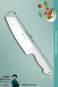 Sürmene Serisi Santoku Mutfak Şef Bıçak Et Ekmek Sebze Salata Şef Bıçağı Beyaz ( Mft-003 ) - 2