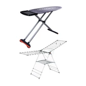 Devecioğlu MM126 Belinda Ütü Masası MM037 Gold Alüminyum Çamaşır Kurutmalık Set - 1