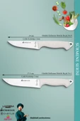 Sürmene Serisi Mutfak Bıçak Seti Et Ekmek Tavuk Sebze Salata Bıçağı 2 Li Set Beyaz  ( MFT-010 ) - 2
