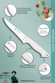 Sürmene Serisi Mutfak Bıçak Seti Et Ekmek Sebze Salata Fileto Bıçağı 4 Lü Set Beyaz Mft-024 - 3