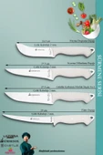 Sürmene Serisi Mutfak Bıçak Seti Et Ekmek Sebze Salata Fileto Bıçağı 4 Lü Set Beyaz Mft-024 - 2