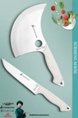 Sürmene Serisi Mutfak Bıçak Seti Et Ekmek Sebze Börek Pizza Şef Bıçağı 2 Li Set Beyaz (Mft-014) - 1