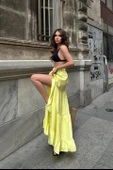 Audrey Fıfrlı Yırtmaç Detay Etek 4037 - 7