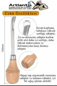 Ahşap ve Seramik Oyma Seti Kısa Sap 6 lı 1 Paket İskerpela Seti Paslanmaz Karbon Çelik Bıçaklı Ağaç Oyma Bıcağı Çömlek - 2