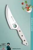 Sürmene Serisi Sivri Mutfak Kamp Şef Bıçak Et Ekmek Sebze Salata Kamp Şef Bıçağı Beyaz (Mft-029) - 1