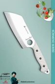 Sürmene Serisi Mutfak Kamp Kesik Şef Bıçak Et Ekmek Sebze Salata Kamp Şef Bıçağı Kahve ( Mft-030 ) - 1