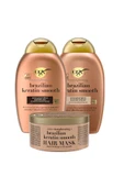 OGX Düzleştirici Brazilian Keratin Smooth Sülfatsız Şampuan Sülfatsız Saç Kremi Saç Maskesi - 2