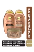 OGX Düzleştirici Brazilian Keratin Smooth Sülfatsız Şampuan Sülfatsız Saç Kremi Saç Maskesi - 1