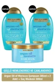 OGX Argan bakım set Nemlendirici Argan Oil Of Morocco Şampuan X2 + Saç Maskesi--KOÇAK - 1