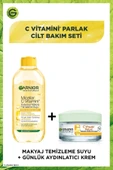 GARNİER Micellar C Vitamini Kusursuz Makyaj Temizleme Suyu & C Vitamini Parlak Günlük Aydınlatıcı Krem - 1