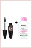 GARNİER Maybelline Volume Express Over The Top Siyah Maskara & Garnier Micellar Makyaj Temizleme Suyu 100 - 1
