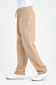 Hafif ve Rahat Müslin Baggy Erkek Pantolon - Tiramisu - 5