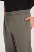İki İplik Baggy Kalıp Eşofman Altı/Pantolon - Avcı Yeşili - 3