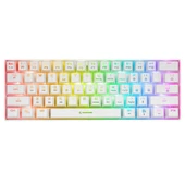 Rampage KB-RX63 B-ATOM Beyaz Bluetooth RGB Backlight RED SWITCH US Layout English 63 Tuşlu Mini Gaming Oyuncu Klavyesi Rampage - 2