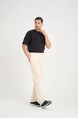İki İplik Baggy Kalıp Eşofman Altı/Pantolon - Ham Natural - 5
