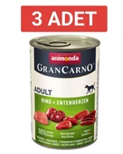 Animonda GranCarno Sığır Etli ve Ördekli Yetişkin Köpek Konservesi 400gr x 3 Adet thumbnail 1