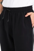 Hafif ve Rahat Müslin Baggy Erkek Pantolon - Siyah - 4