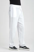 Hafif ve Rahat Müslin Baggy Erkek Pantolon - Beyaz - 6