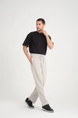 İki İplik Baggy Kalıp Eşofman Altı/Pantolon - Mineral Gri - 5