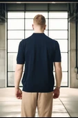 Polo Yaka Basic Düğmeli Triko Erkek T-Shirt - Lacivert - 4