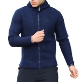 Lacivert Erkek Premium Çelik Örgü Ceket - 7