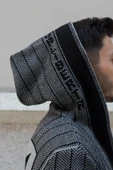 Açıkgri Erkek Archer Panço Hırka - 4