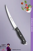 Sürmene Serisi Mutfak Fileto Bıçağı Steak Bıçak Et Balık Tavuk Fileto Bıçağı Siyah Mft-008 - 1