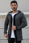Açıkgri Erkek Archer Panço Hırka - 2