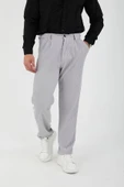 Fitilli Baggy Kalıp Erkek Pantolon - Gri - 5