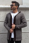 Kahve Erkek Archer Panço Hırka - 1