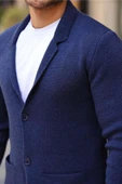 İndigomavisi Erkek Cep Detaylı Triko Ceket thumbnail 3