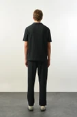 Premium Gölge Dokulu Polo Yaka Erkek T-Shirt - Petrol - 5