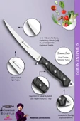 Sürmene Serisi Mutfak Fileto Bıçağı Steak Bıçak Et Balık Tavuk Fileto Bıçağı Siyah Mft-008 - 3