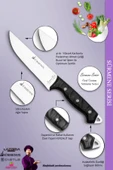 Sürmene Serisi Mutfak Bıçak Seti Et Ekmek Tavuk Sebze Salata Bıçağı 2 Li Set Siyah ( MFT-010 ) - 3