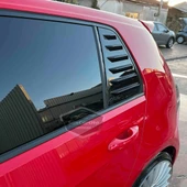 Vw Golf 7 7.5 2012-2020 Uyumlu Kelebek Cam Izgarası Kelebek Cam Vizörü Havalandırma Sağ Sol Takım Parlak Siyah - 2